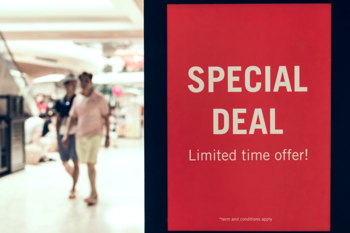 special deal sign