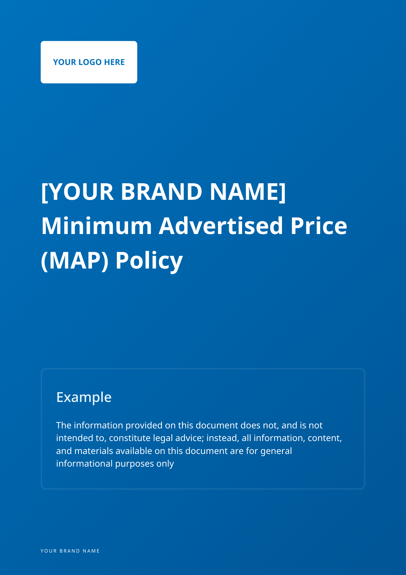 Minimum Advertised Price (MAP) Policy Template | Wiser Solutions