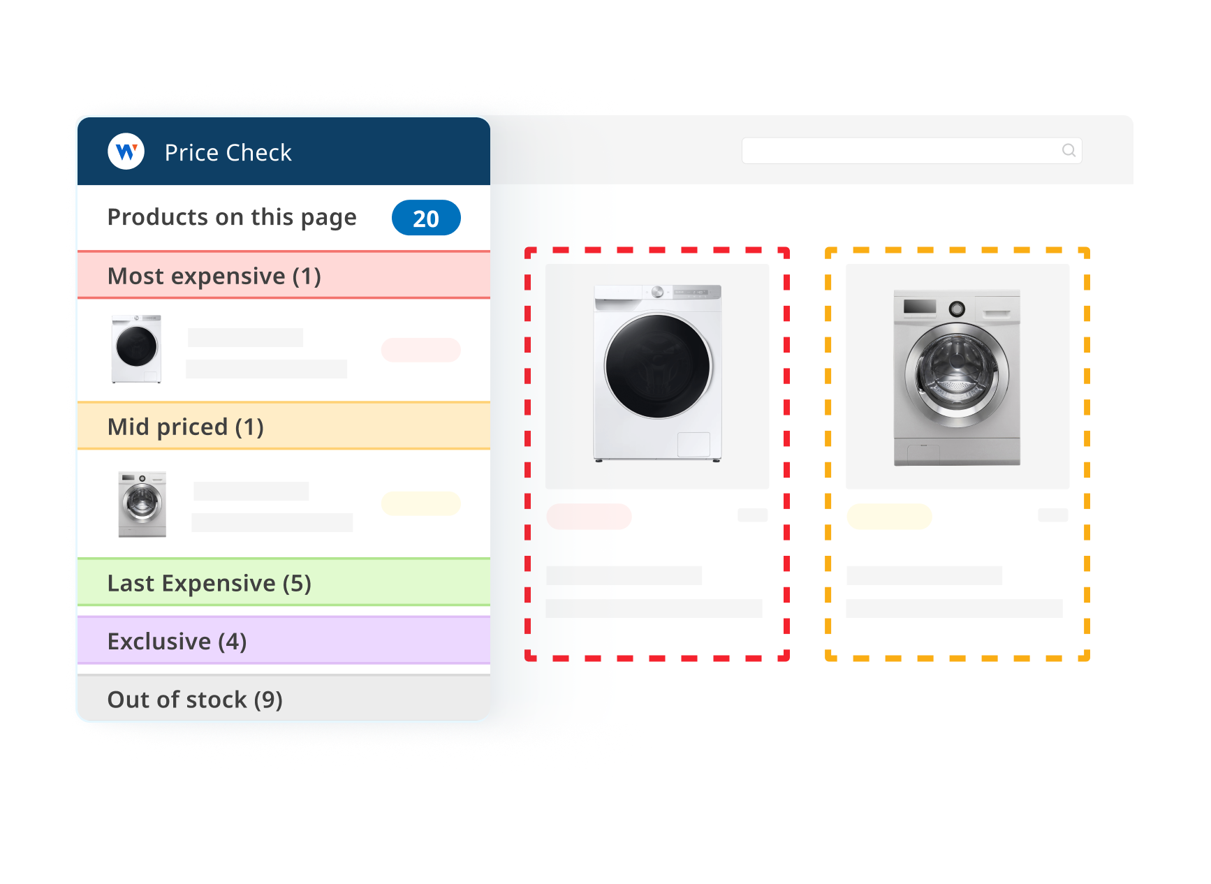 Price check retailer product page
