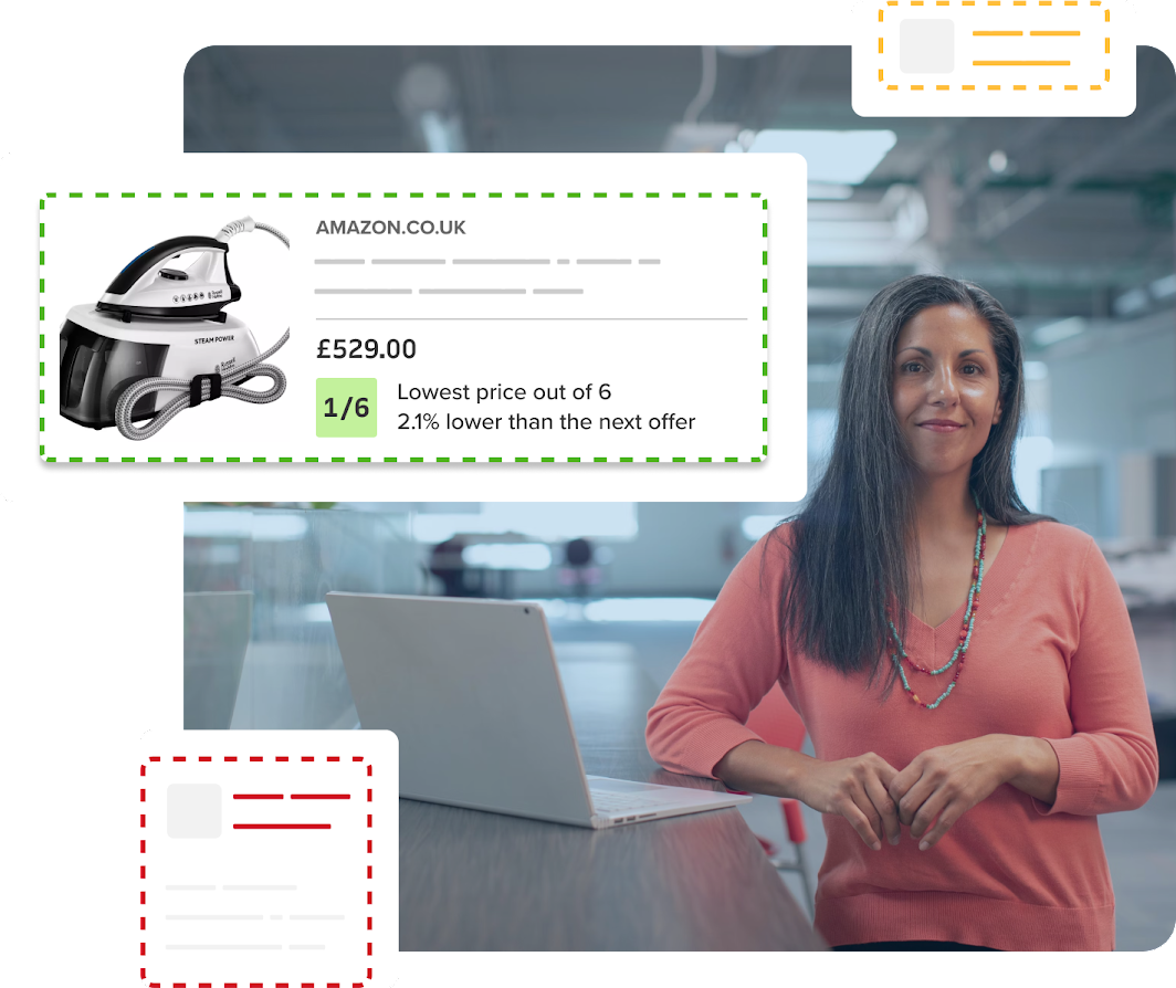 Capture d'écran de la vérification des prix en direct pour les marques