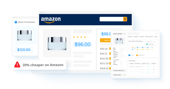 Browser showcasing all data that can be collected with Price Intelligence